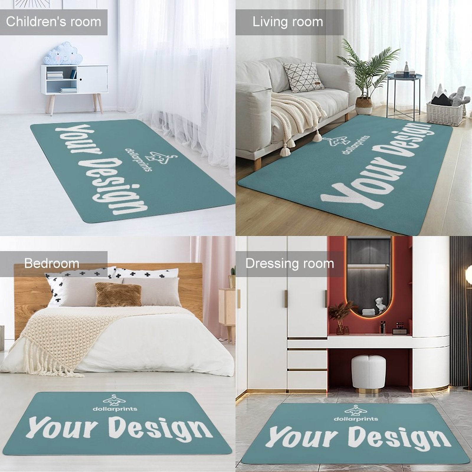 Personalized Flannel Floor Mat - Custom Print Your Design
