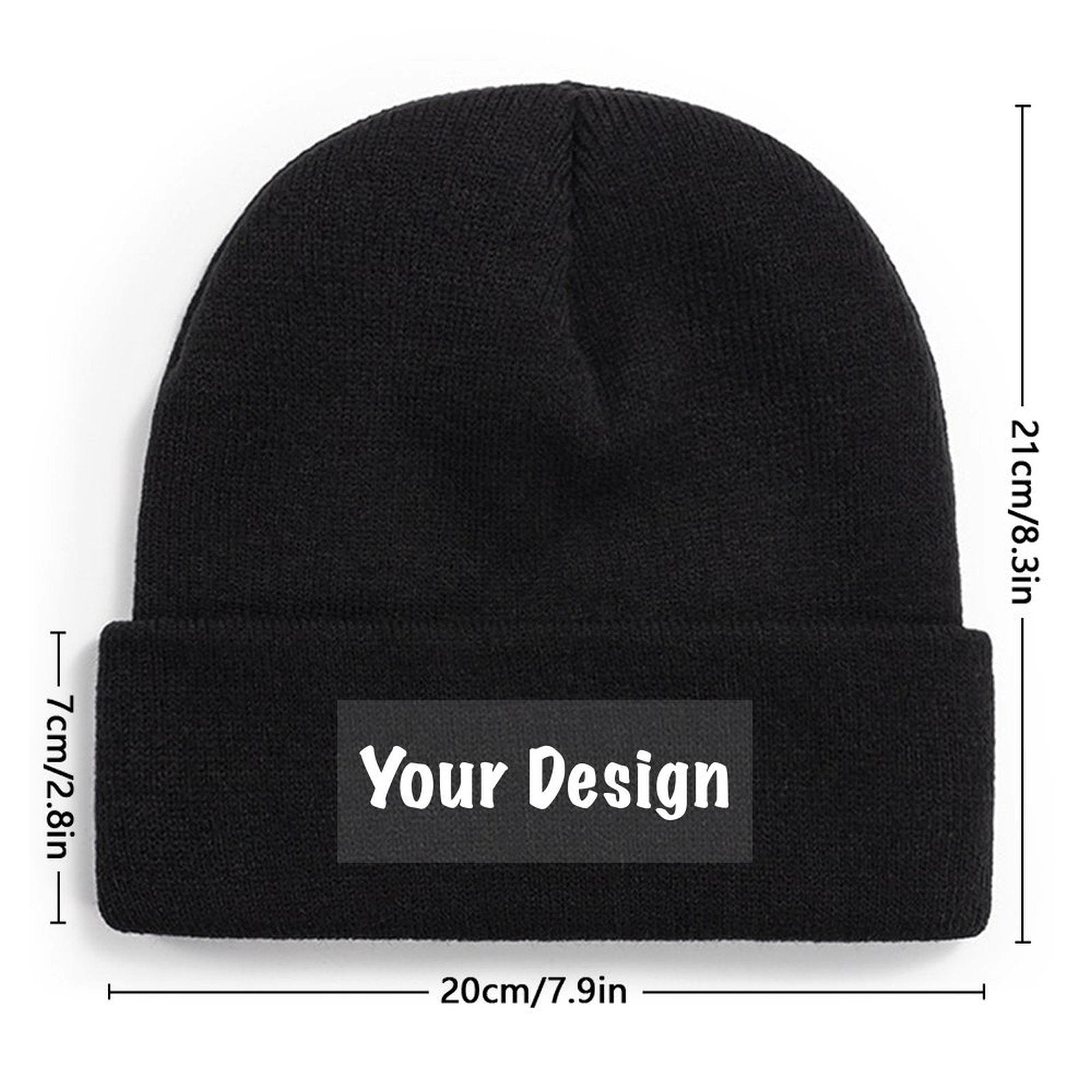 Cuffed Beanie - Front Print Your Design