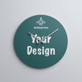 Wooden Round Wall Clock - Custom Print Your Design