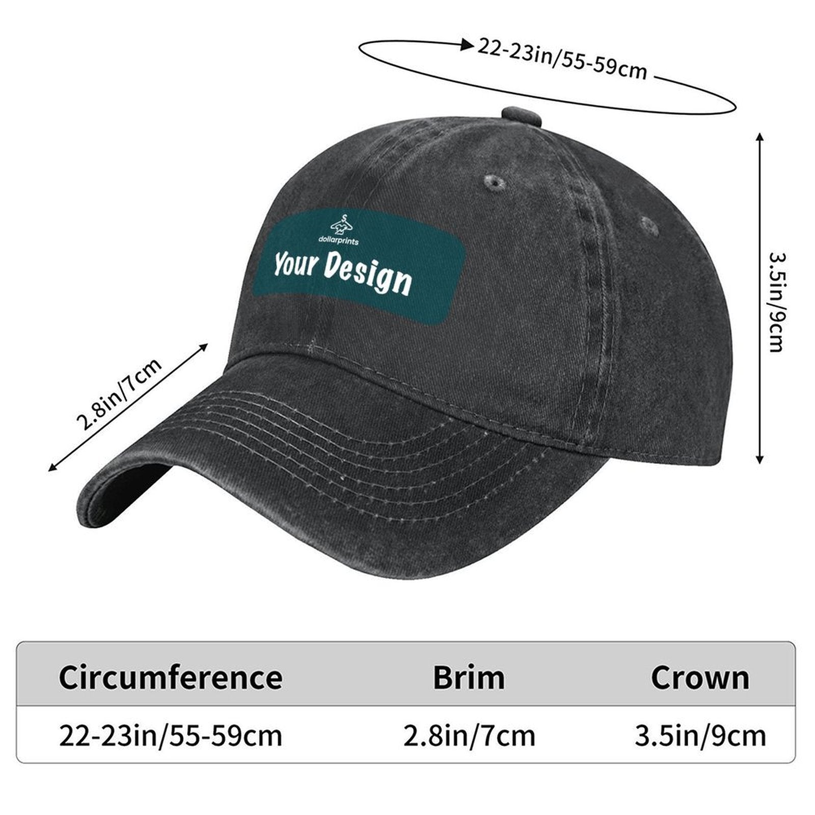 Washed Denim Hat Horiz