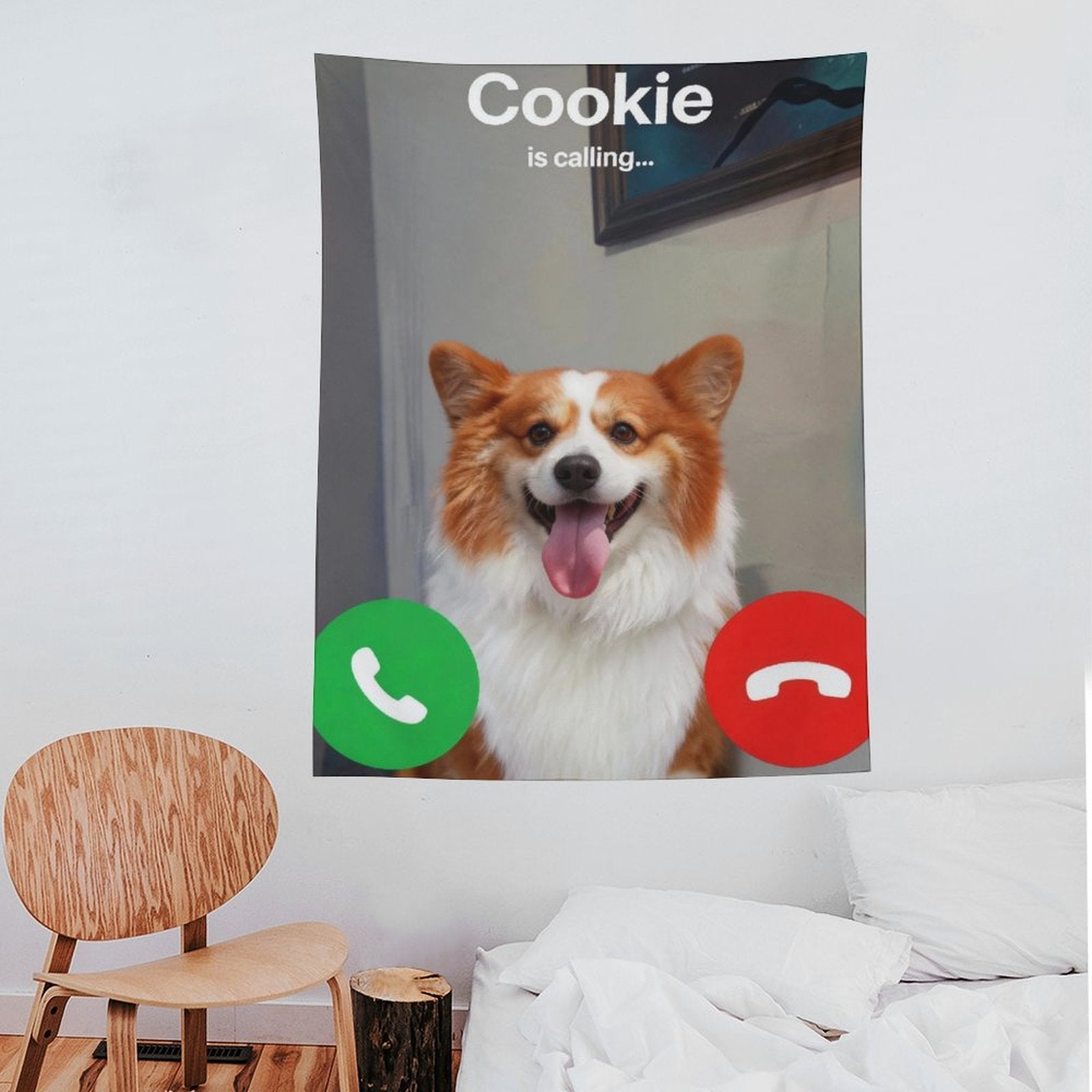 Peach Skin Tapestry - Custom Print Pet Design Styles – Funny, Artistic, Cartoon, Role-playing